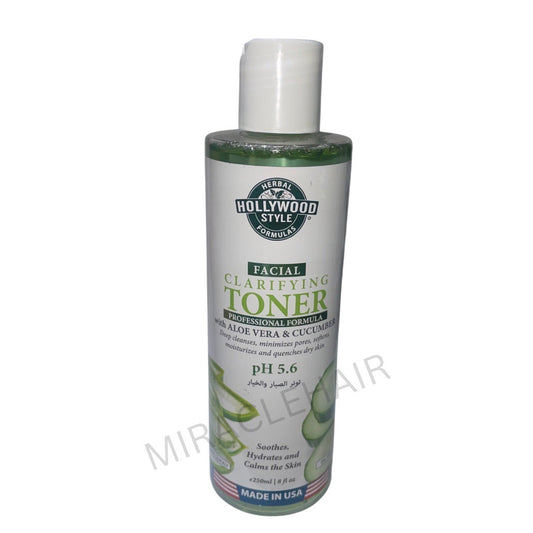 Hollywood Style Facial Clarifying Toner - Aloe Vera & Cucumber 236ml